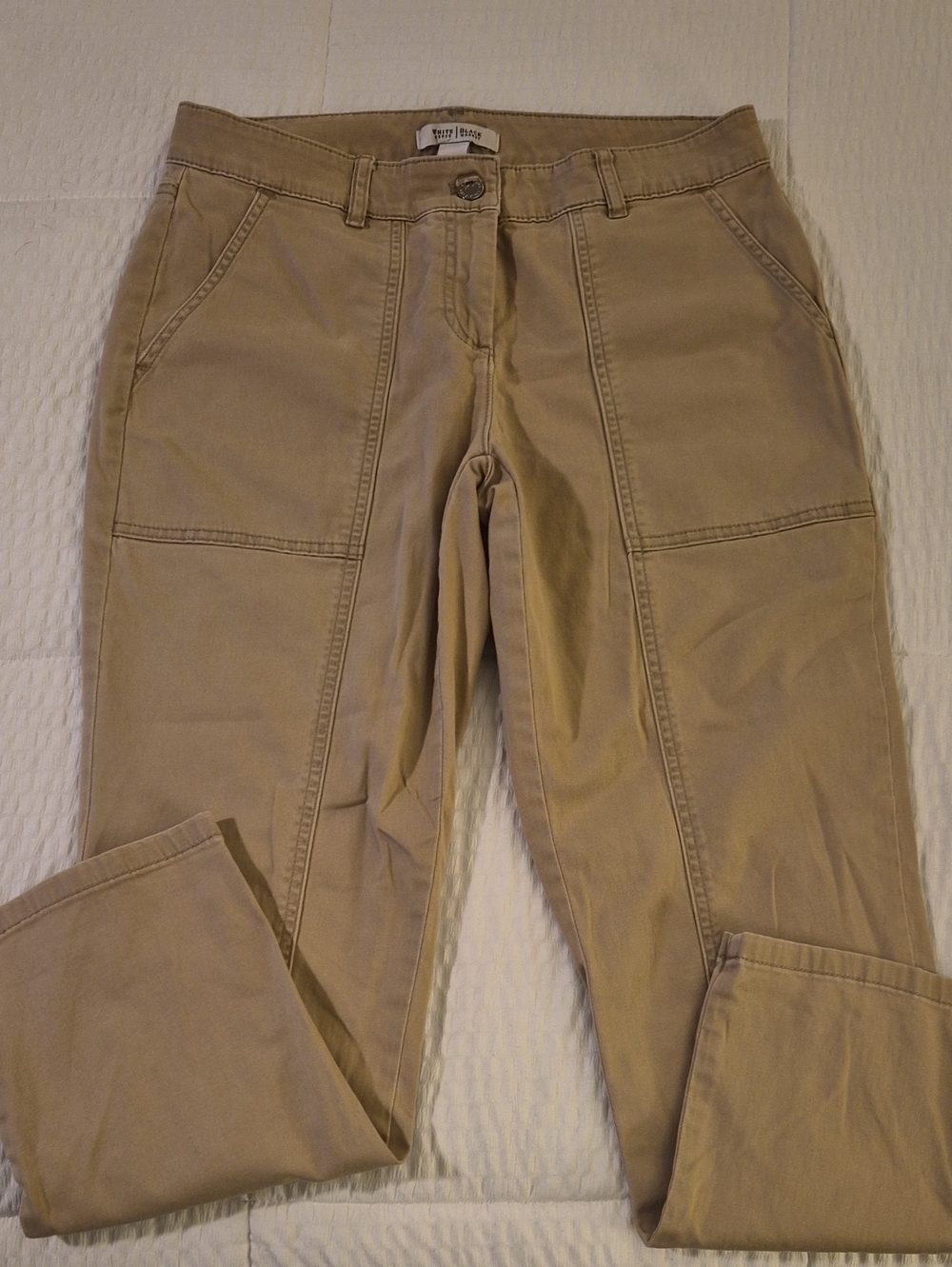 White House Black Market Tan Utility Pret Pants sz 6